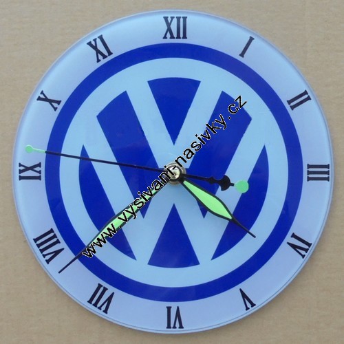 Hodiny VOLKSWAGEN modrý - Kliknutím na obrázek zavřete