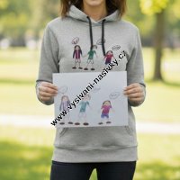 Dámská mikina s dětskou kresbou