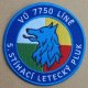 Nášivka 5. Stíhací letecký pluk Líně VÚ 7750