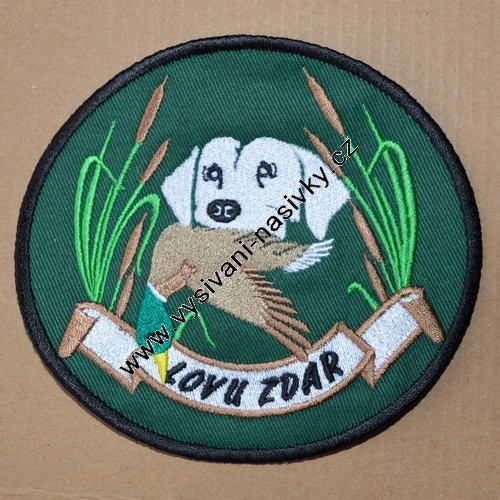 Vyšívaná nášivka Lovu Zdar (1) - Kliknutím na obrázek zavřete