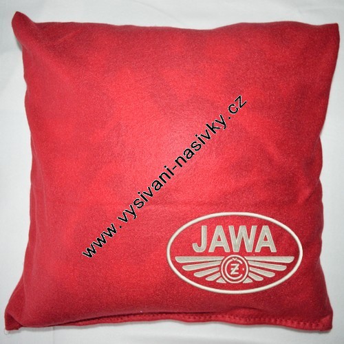 Polštář s výšivkou JAWA ČZ - Kliknutím na obrázek zavřete