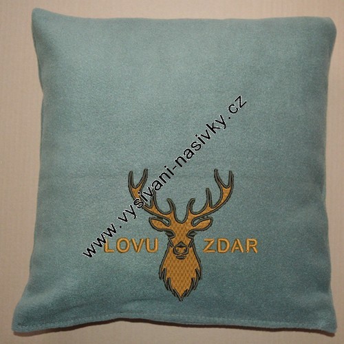 Polštář s výšivkou LOVU ZDAR (3) - Kliknutím na obrázek zavřete