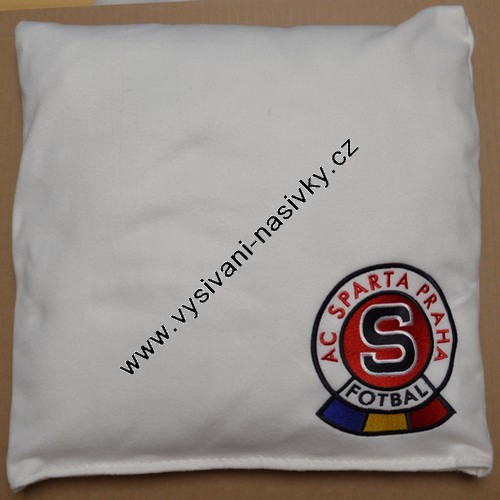 Polštář s výšivkou SPARTA (bílý) - Kliknutím na obrázek zavřete