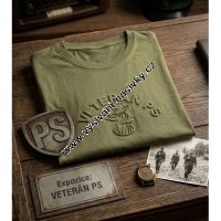 Dámské tričko s 3D výšivkou - veterán Pohraniční stráž